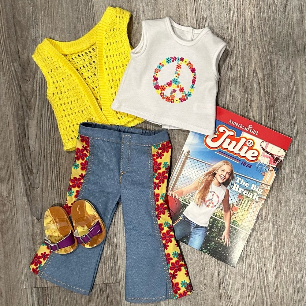 American Girl Julie Meet Outfit and Book